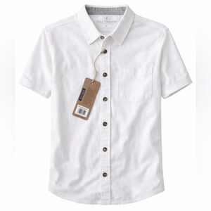 Tailor Vintage Men’s White Button Down Dress Shirt | Medium | Stretch | NWT